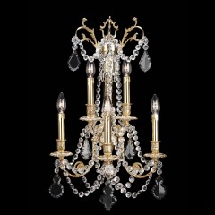 Позолоченное бра с 5 свечами и хрустальными подвесками - bad/355