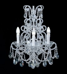 Дизайнерское хрустальное бра с 3 белыми свечами - bad/366
