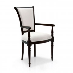 Белый стул на каркасе цвета мокко - svd/839