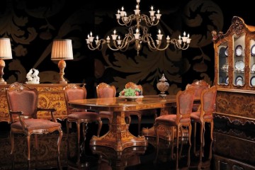 Стул с фигурной спинкой в терракотовой текстильной обивке - cmb/222