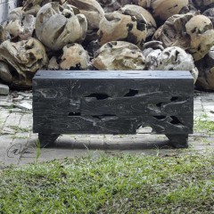 Дизайнерская черная скамья с патиной - utr/3015