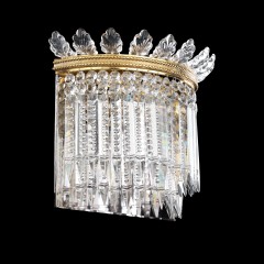 Полукруглое хрустальное бра из длинных подвесок - bad/341