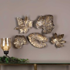 Настенное украшение Bronze Leaves - utr/2839