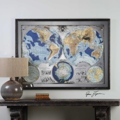 Картина Mirrored Map Of The World - utr/2612