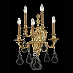 Классическое позолоченное бра с 5 свечами - bad/357