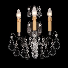 Бра с 2 свечами, ограненными и фигурными хрустальными подвесками - bad/351