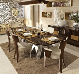 Горизонтальная прямоугольная люстра шоколадного оттенка - fln/174