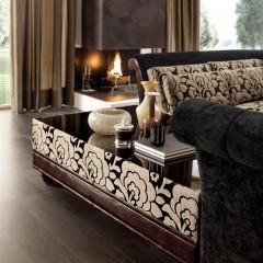 Модульный стол для дивана с узорчатой текстильной отделкой - fln/063