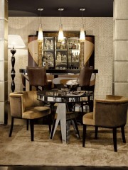 Стол в зеркальной отделке - fln/026