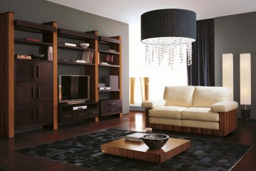 Низкий квадратный столик орехового оттенка - fln/039