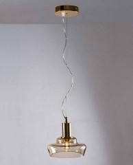 Подвесная люстра с плафоном из тонированного стекла - scd/018