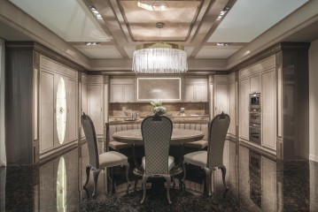 Дизайнерская большая кухня в серых тонах - prg/227