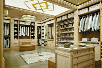 Дизайнерская большая гардеробная в пастельных тонах - prg/219