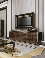 Полированный буфет из палисандра с декорированным фасадом - prg/150