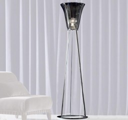 Торшер с плафоном в форме черной вазы - gkn/126