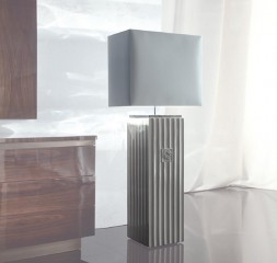 Бело-серый торшер на пьедестальном основании - gkn/135