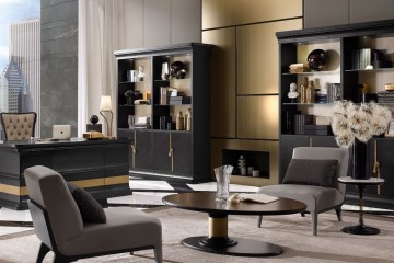 Черный кабинет с 2 шкафами - ari/078