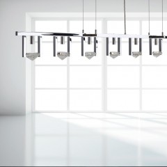 Горизонтальная люстра Grain с 8 плафонами - ilf/053