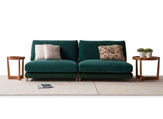 Компактный модульный диванчик изумрудного оттенка - tna/257