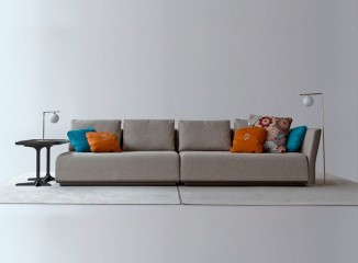 Серый модульный диван с левым подлокотником - tna/249