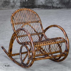 Кресло-качалка из тонированного ротанга - utr/1973