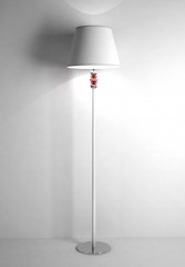 Стильный белый торшер с красными акцентами - itl/099