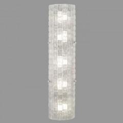 Длинное светлое бра из стекла с орнаментом - fal/0991
