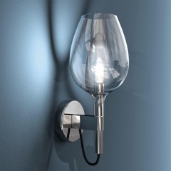 Бра с серебристым плафоном-тюльпаном - itl/140
