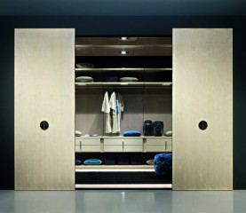 Бежевый гардероб с дверями-купе - mlb/410