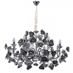 Хромированная люстра с розами - mwl/374