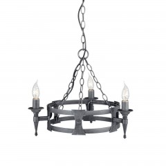 Люстра Biarritz black silver с 3 свечами - esl/094