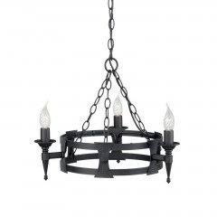 Люстра Biarritz black с 3 свечами - esl/115