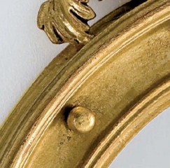 Круглое зеркало в позолоченной раме с орлом - che/091