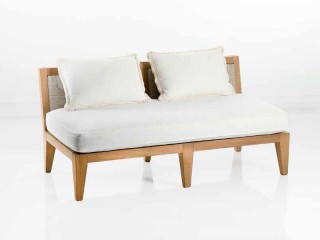 Диванчик без подлокотников с плетеной спинкой - che/261