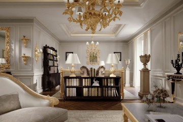 Придиванная консоль с открытыми полками - che/259