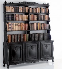 Классический шкаф цвета мокко с глухой нижней частью - che/352