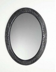 Зеркало в черной резной овальной раме - che/164