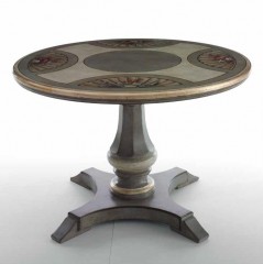 Серый стол с расписной столешницей - bdl/106