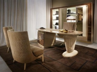 Бежевый кабинет с коричневыми акцентами - bdl/243