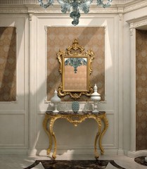 Классическая консоль с темной мраморной столешницей - bkk/033