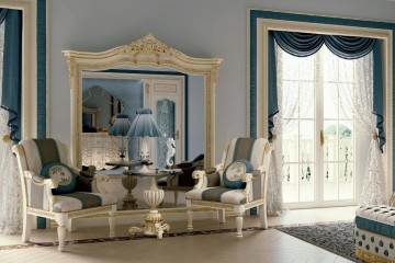 Столик с тонированной стеклянной столешницей на резной белой опоре - bkk/531