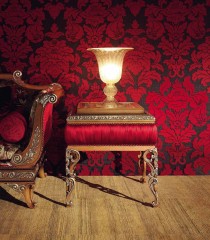 Столик с красной текстильной отделкой - bkk/477