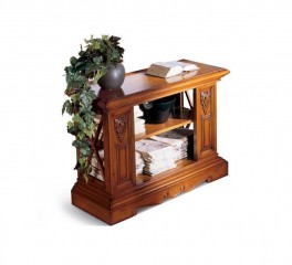 Придиванная консоль орехового оттенка с 2 полками - bkk/305