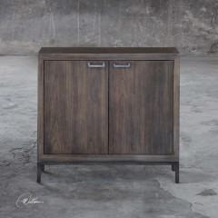 Серая консоль-тумба с зеркальными ромбами - utr/2281