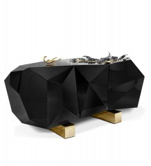 Буфет Crystal black с фигурками насекомых - bcd/233