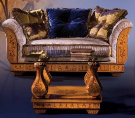 Стол на подстолье с фигурными ножками и тонированной стеклянной столешницей - ezb/472