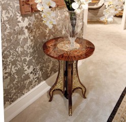 Инкрустированный столик с ажурными резными позолоченными ножками - ezb/553