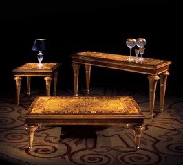 Консоль с золотистыми узорами на столешнице - ezb/533