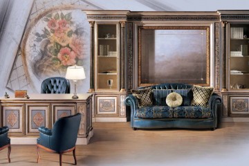 Кабинет в холодной цветовой гамме - ezb/015