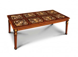 Стол с цветочной инкрустацией на столешнице - ezb/649